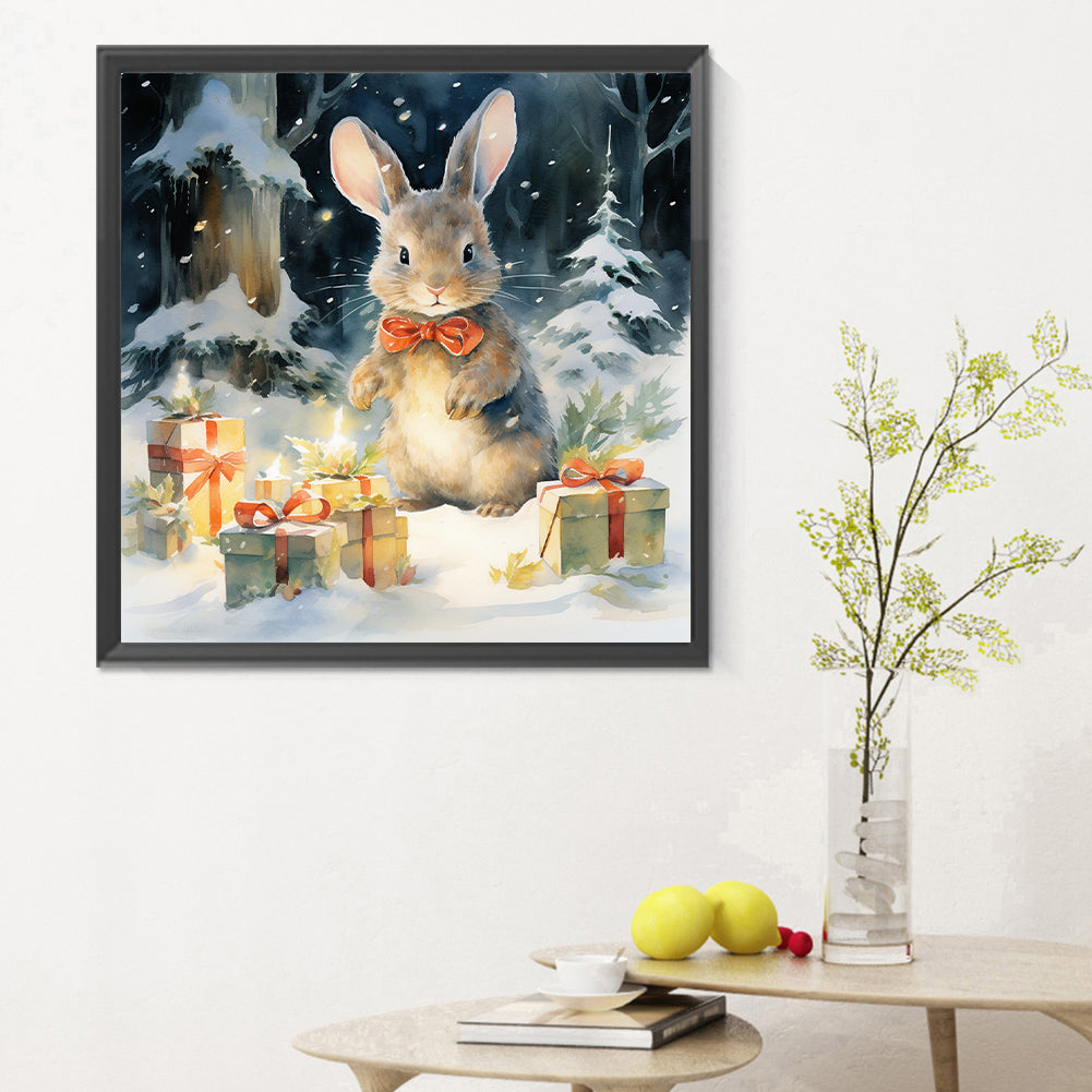 Gift Bunny - Full Round Drill Diamond Painting 30*30CM