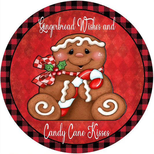 Round Gingerbread Man - Full Round Drill Diamond Painting 30*30CM