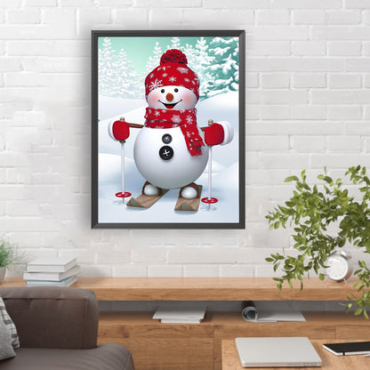 Christmas Snowman - Full Round Drill Diamond Painting 30*40CM