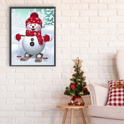 Christmas Snowman - Full Round Drill Diamond Painting 30*40CM