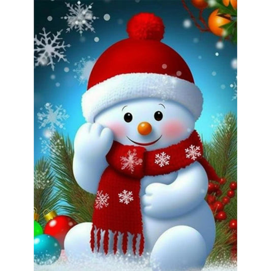 Christmas Snowman - Full Round Drill Diamond Painting 30*40CM