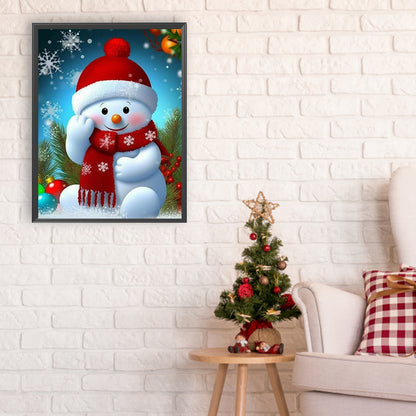 Christmas Snowman - Full Round Drill Diamond Painting 30*40CM