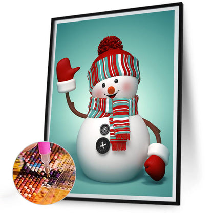 Christmas Snowman - Full Round Drill Diamond Painting 30*40CM