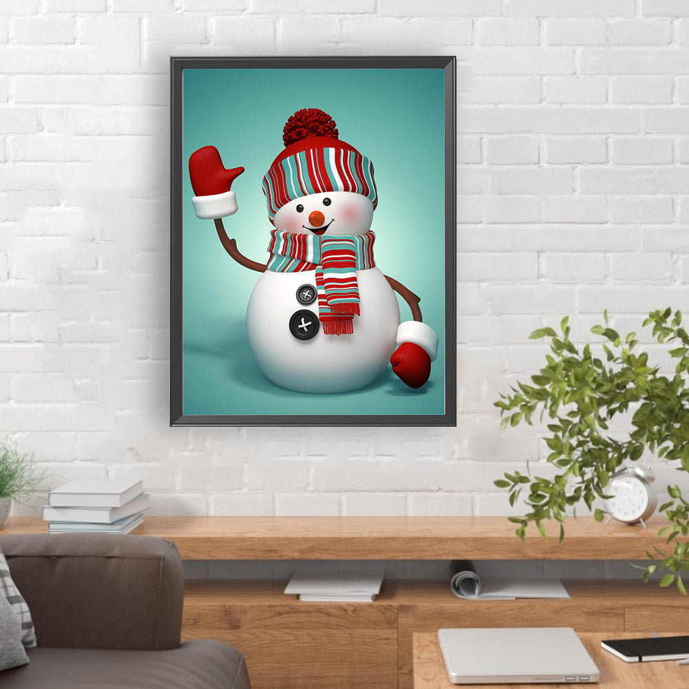 Christmas Snowman - Full Round Drill Diamond Painting 30*40CM