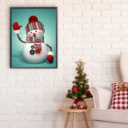 Christmas Snowman - Full Round Drill Diamond Painting 30*40CM