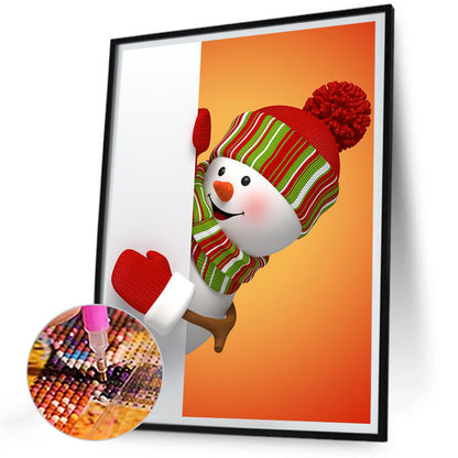 Christmas Snowman - Full Round Drill Diamond Painting 30*40CM