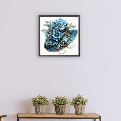 Blue Top Hat - Full Round Drill Diamond Painting 30*30CM