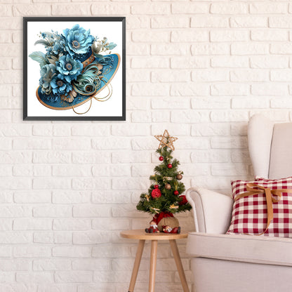 Blue Top Hat - Full Round Drill Diamond Painting 30*30CM