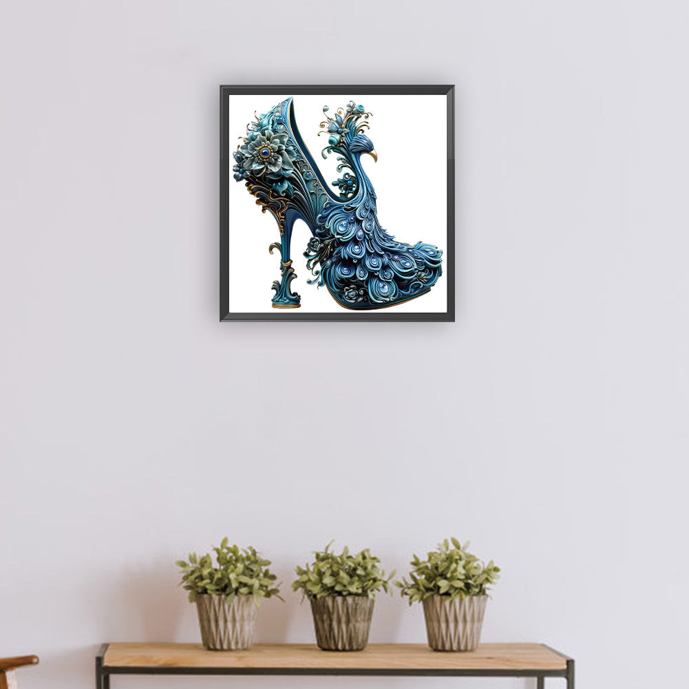 Blue High Heels - Full Round Drill Diamond Painting 30*30CM