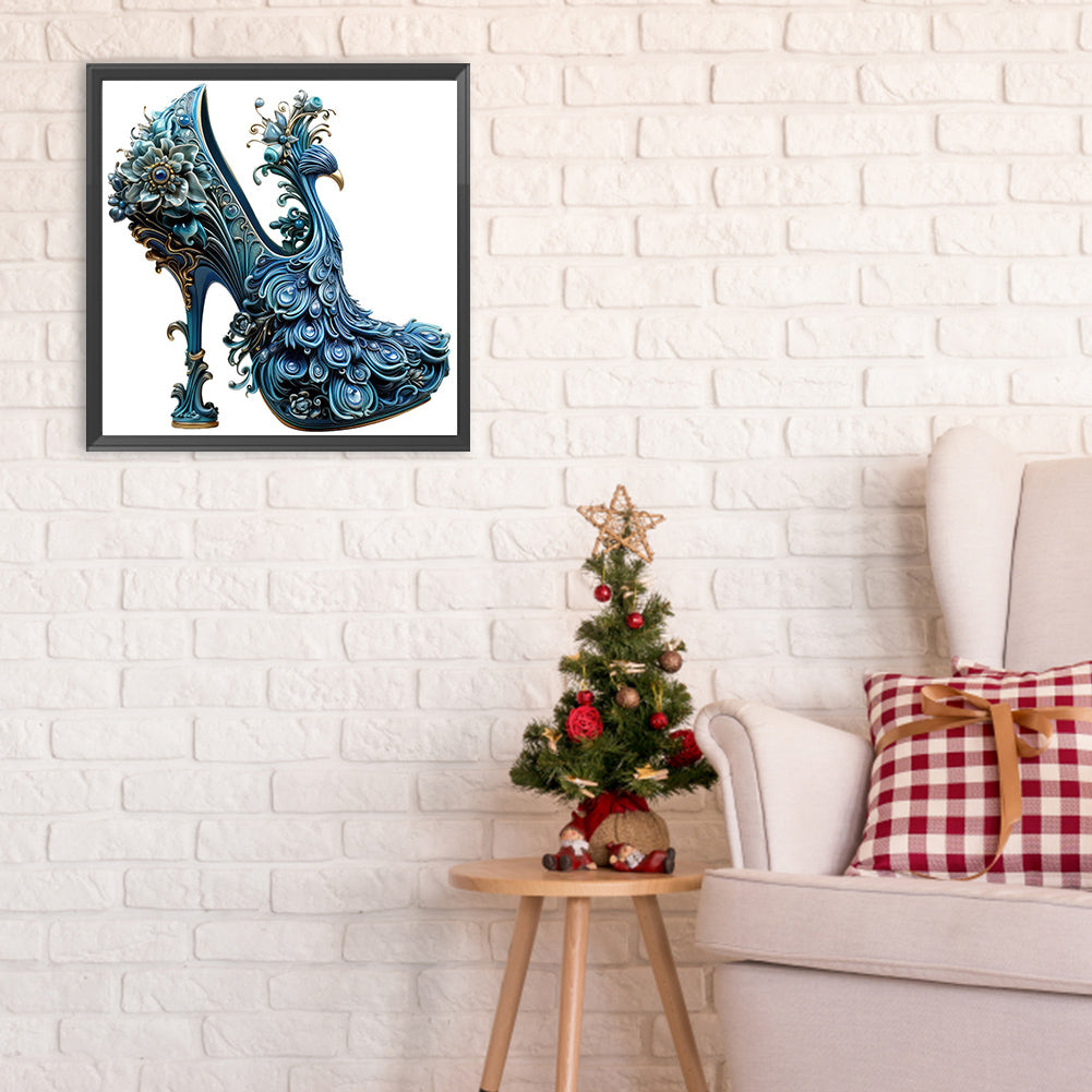 Blue High Heels - Full Round Drill Diamond Painting 30*30CM
