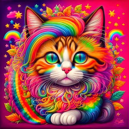Colorful Cats - Full Round Drill Diamond Painting 30*30CM