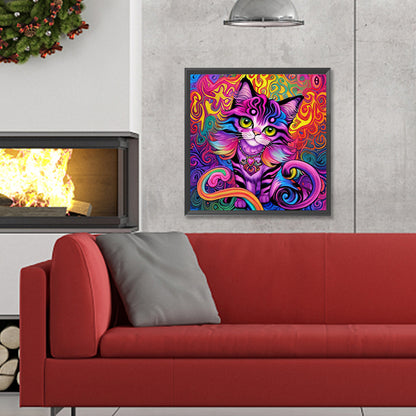 Colorful Cats - Full Round Drill Diamond Painting 30*30CM