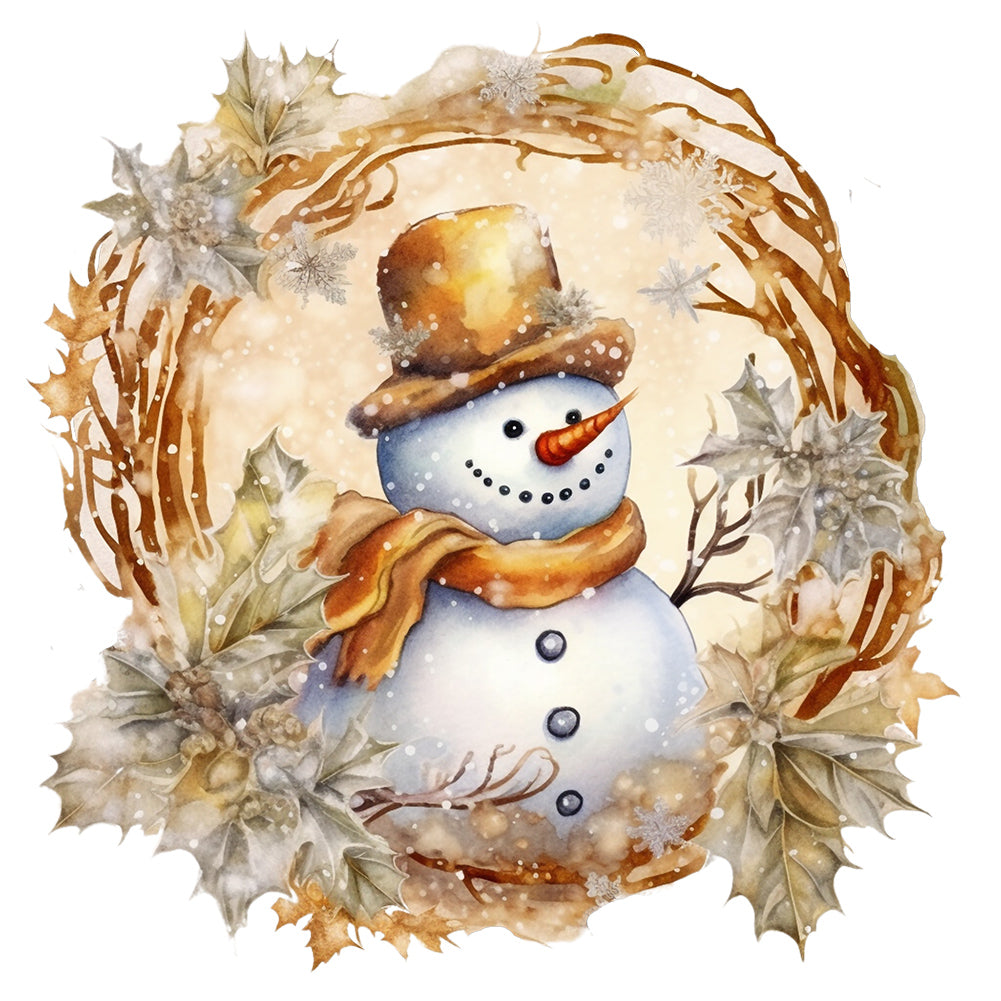 Winter Snowman - Full Round Drill Diamond Painting 30*30CM