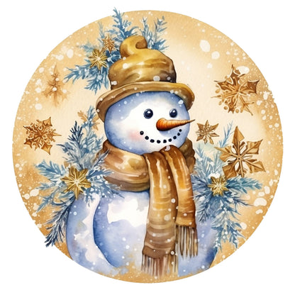 Winter Snowman - Full Round Drill Diamond Painting 30*30CM