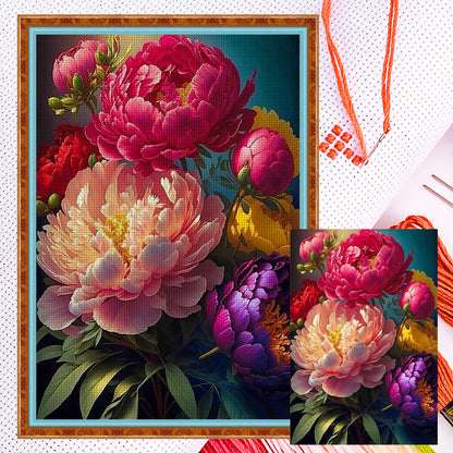 Peony - 11CT Counted Cross Stitch 40*60CM