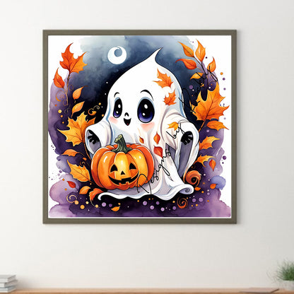 Cute Little Ghost - Full Round Drill Diamond Painting 30*30CM