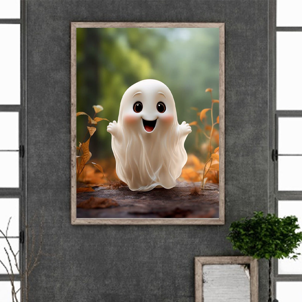 Halloween Cute Little Ghost - Full Round Drill Diamond Painting 30*40CM