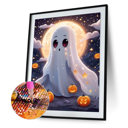 Halloween Cute Little Ghost - Full Round Drill Diamond Painting 30*40CM
