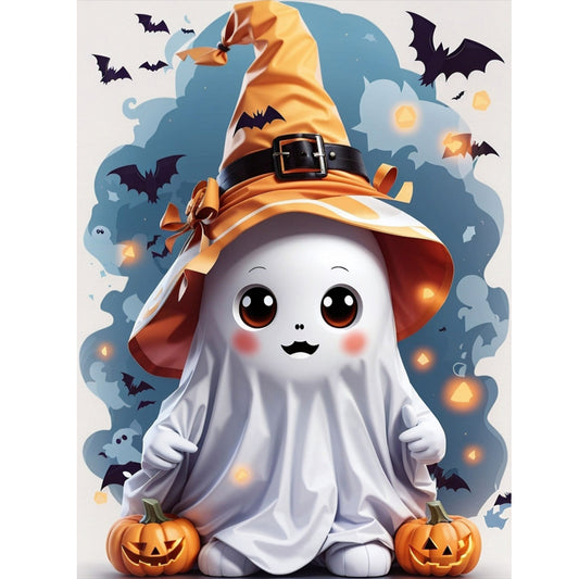 Halloween Cute Little Ghost - Full Round Drill Diamond Painting 30*40CM