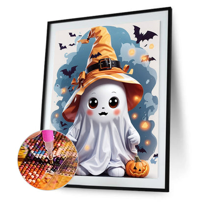 Halloween Cute Little Ghost - Full Round Drill Diamond Painting 30*40CM