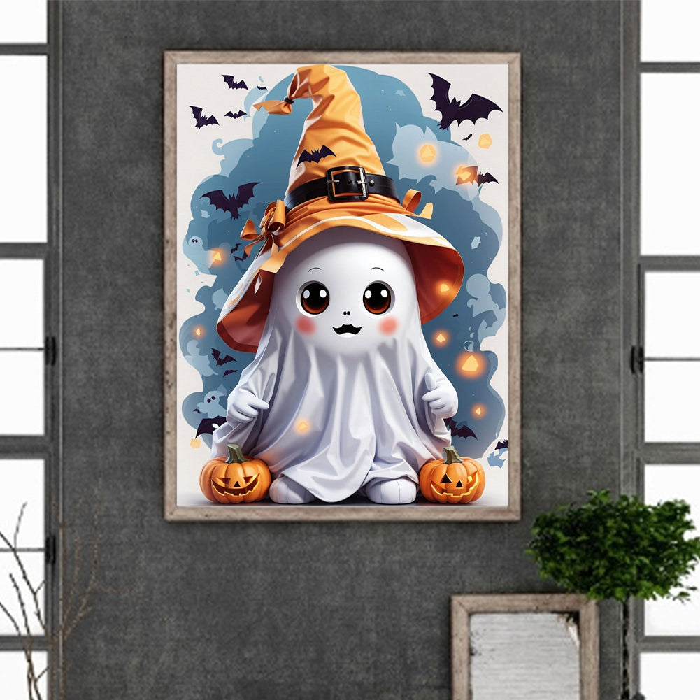 Halloween Cute Little Ghost - Full Round Drill Diamond Painting 30*40CM