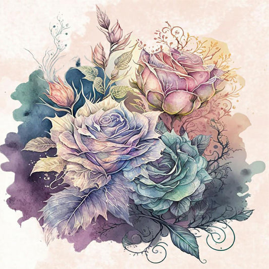Flower - Full Round Drill Diamond Painting 40*40CM