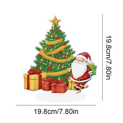 Crystal Painting Desktop Kit Christmas Tree Santa Diamond Painting Desktop Decor