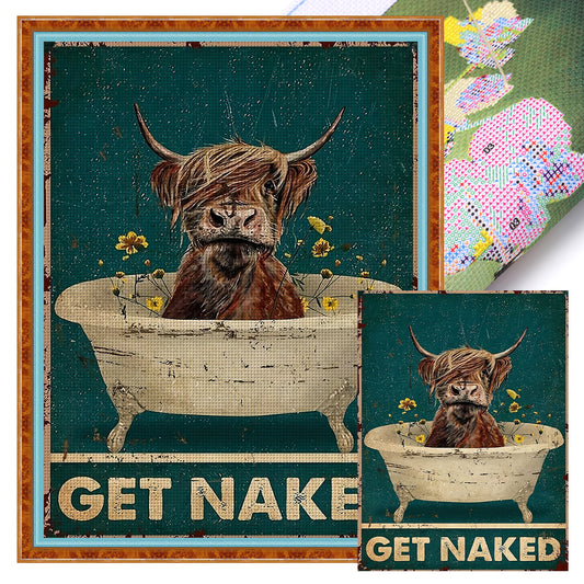 Yak Bathing - 11CT Stamped Cross Stitch 40*55CM