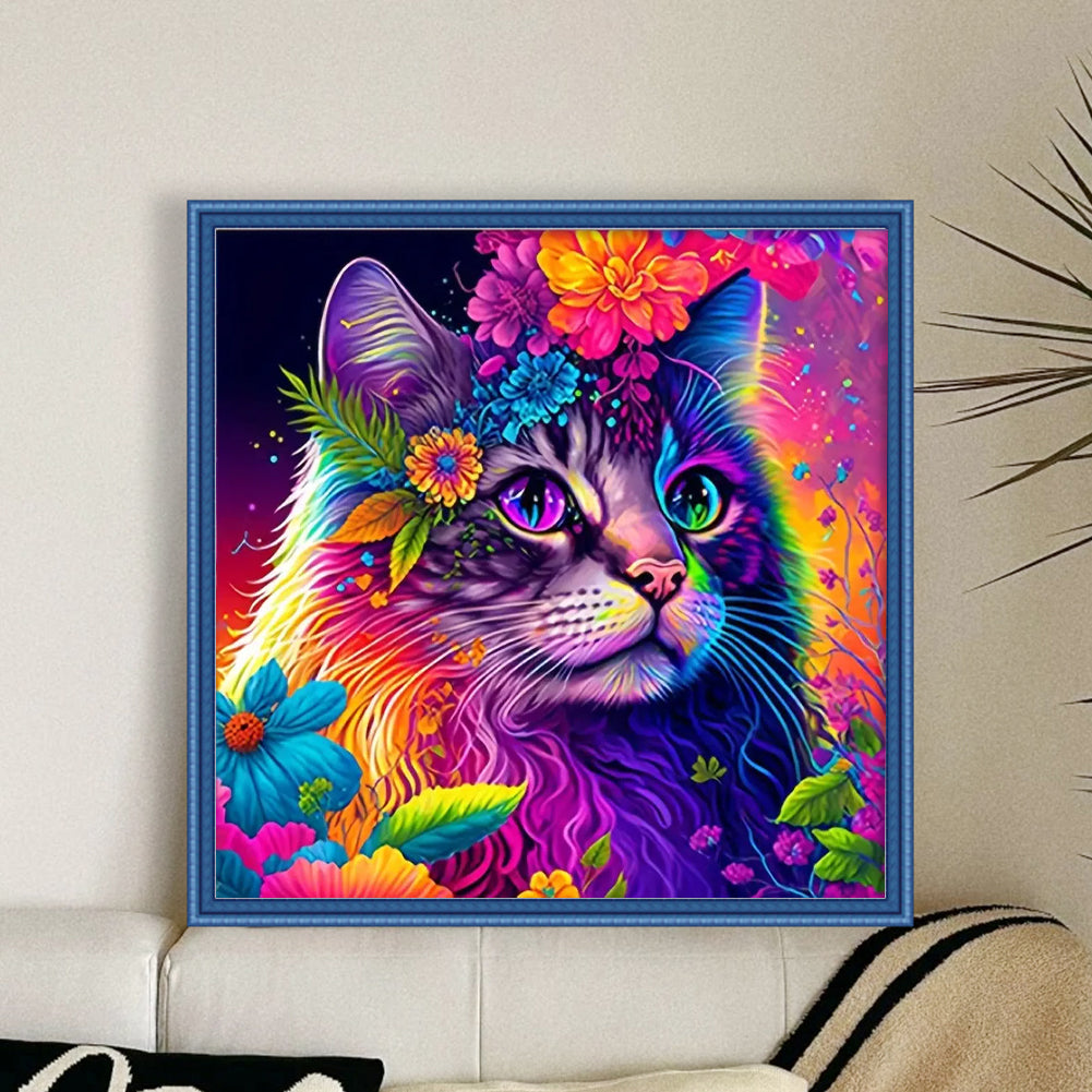 Colorful Cats - 11CT Stamped Cross Stitch 40*40CM