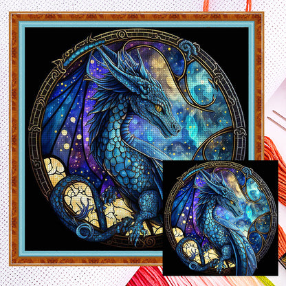 Glass Painting-Pterosaur - 11CT Counted Cross Stitch 40*40CM