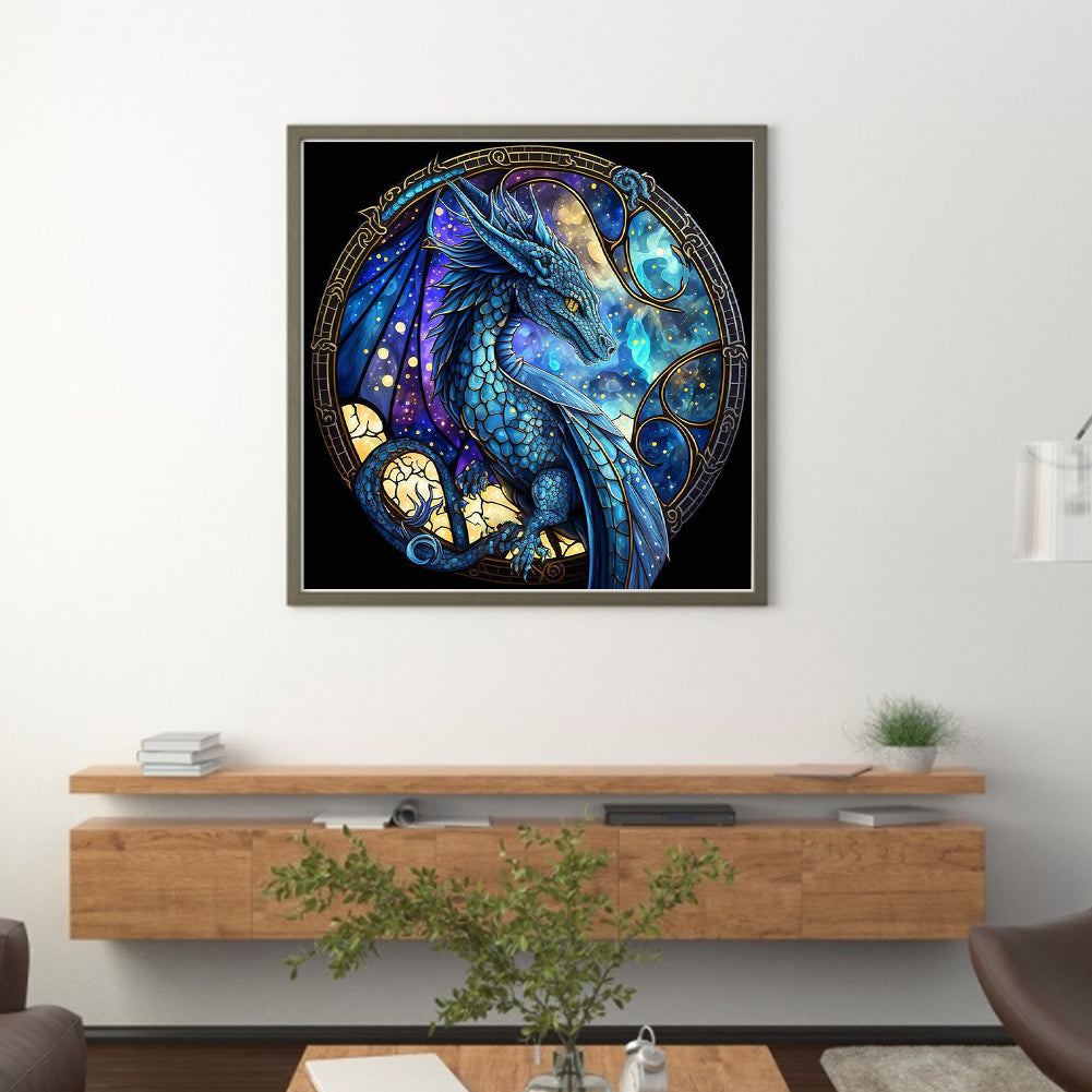 Glass Painting-Pterosaur - 11CT Counted Cross Stitch 40*40CM