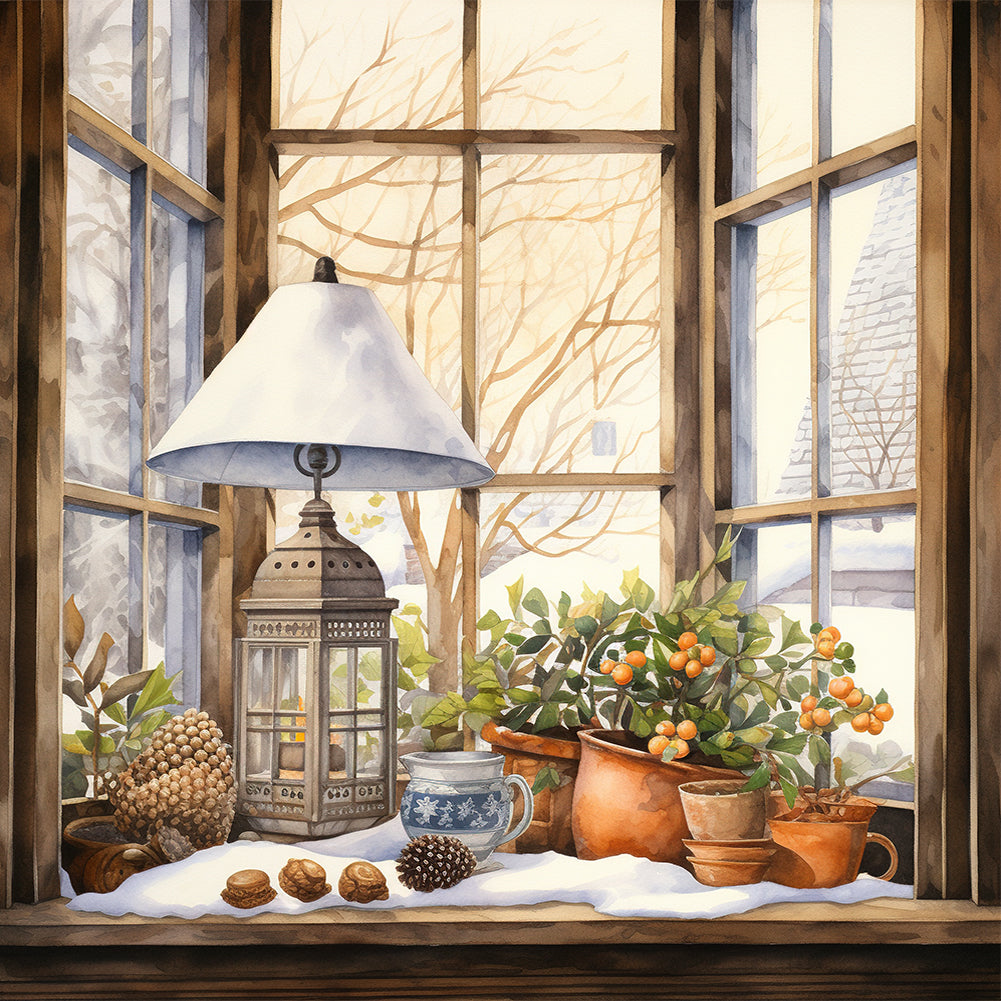 Winter Room - Full Round Drill Diamond Painting 30*30CM