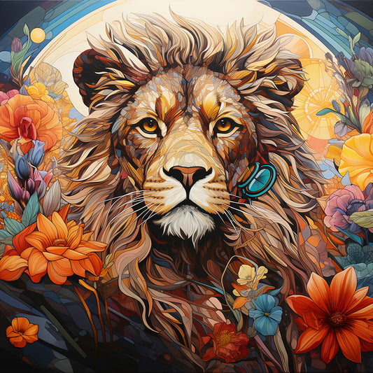 Pastoral Animal Lion - Full Round Drill Diamond Painting 30*30CM