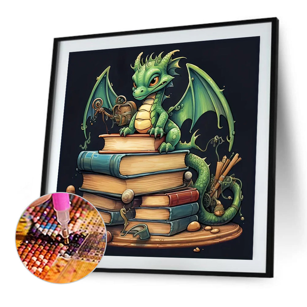 Book Dinosaur - Full Square Drill Diamond Painting 30*30CM