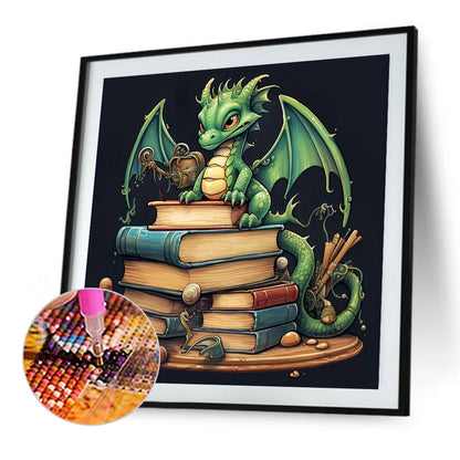Book Dinosaur - Full Square Drill Diamond Painting 30*30CM