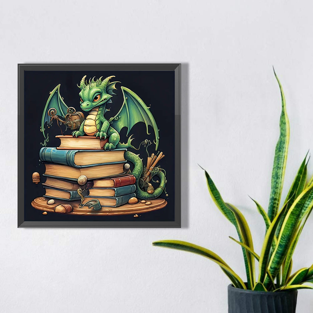 Book Dinosaur - Full Square Drill Diamond Painting 30*30CM