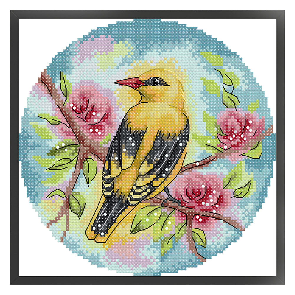 Oriole - 14CT Stamped Cross Stitch 21*21CM(Joy Sunday)