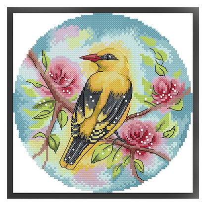 Oriole - 14CT Stamped Cross Stitch 21*21CM(Joy Sunday)