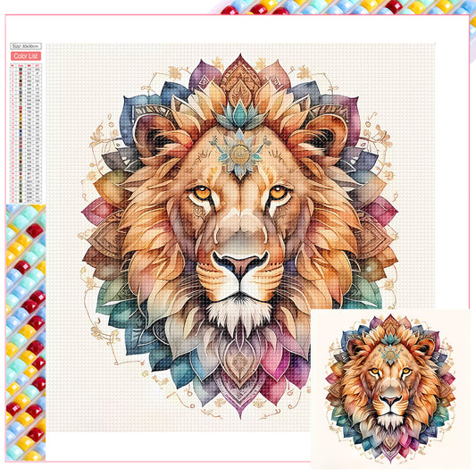 Lion - Full Square Drill Diamond Painting 30*30CM