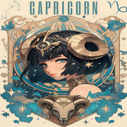 Twelve Zodiac Girls-Capricorn - 11CT Stamped Cross Stitch 50*75CM