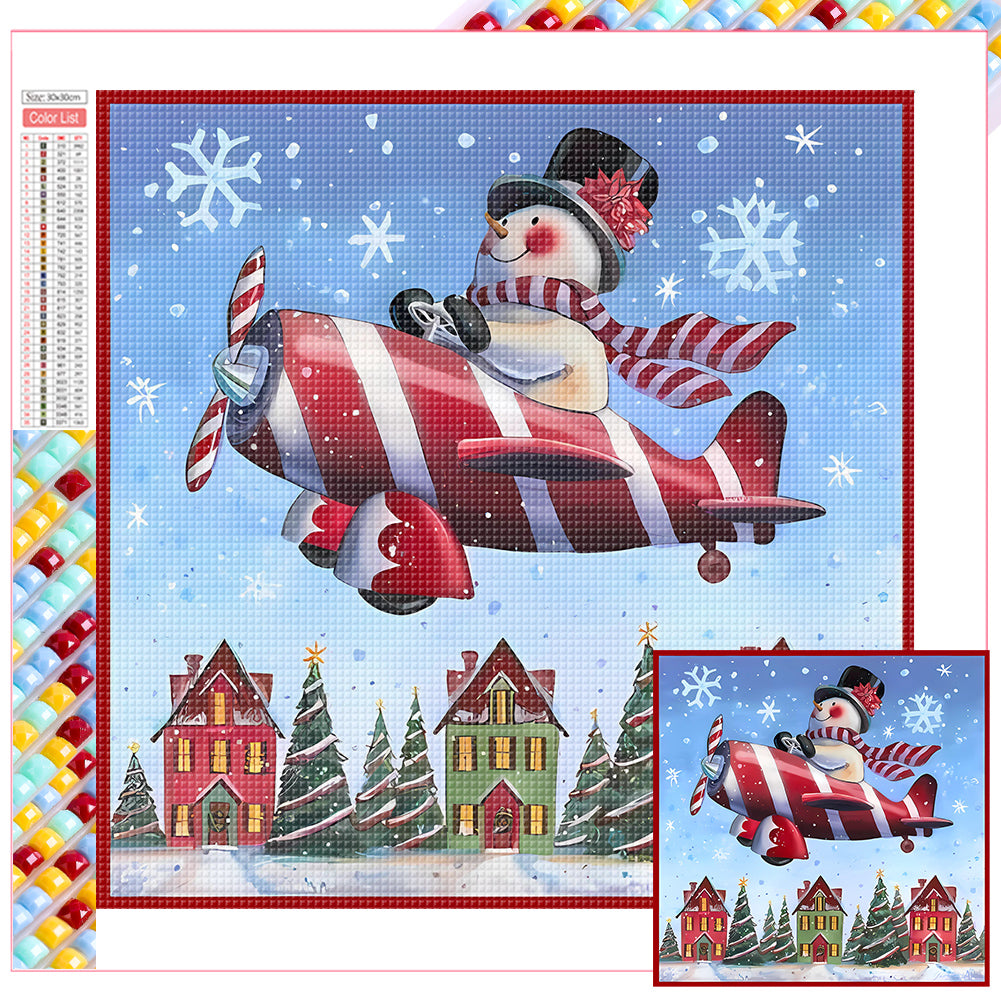 Snowman - Full Square Drill Diamond Painting 30*30CM