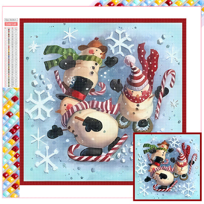 Snowman - Full Square Drill Diamond Painting 30*30CM