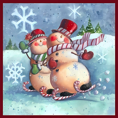 Snowman - Full Square Drill Diamond Painting 30*30CM