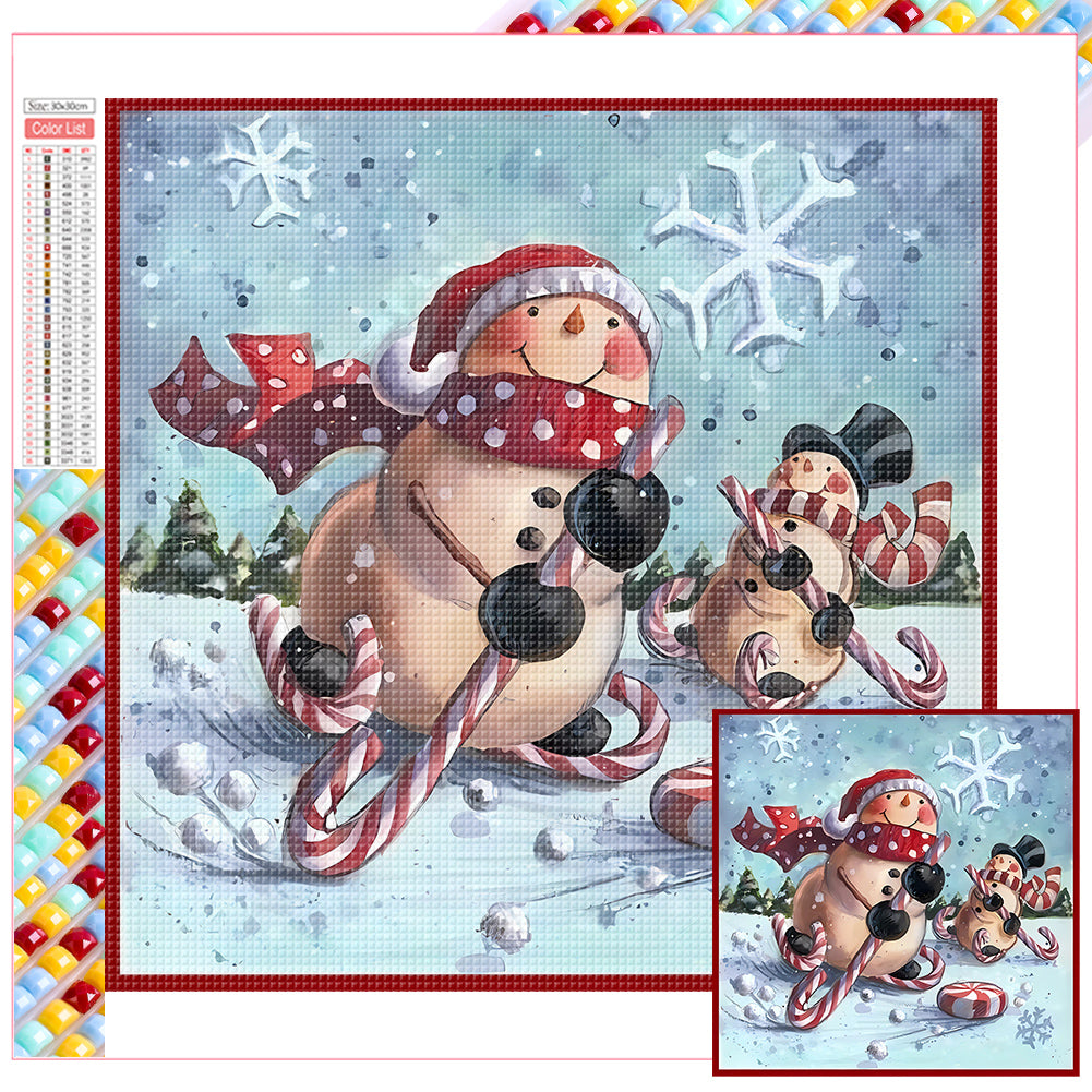 Snowman - Full Square Drill Diamond Painting 30*30CM