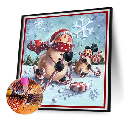 Snowman - Full Square Drill Diamond Painting 30*30CM