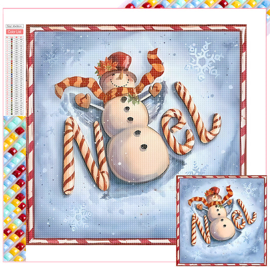 Christmas Snowman - Full Square Drill Diamond Painting 30*30CM