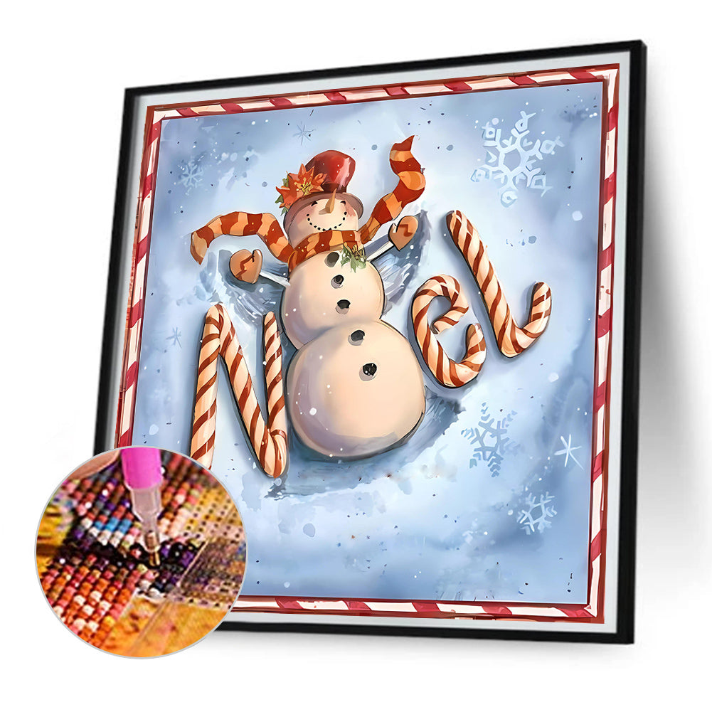 Christmas Snowman - Full Square Drill Diamond Painting 30*30CM