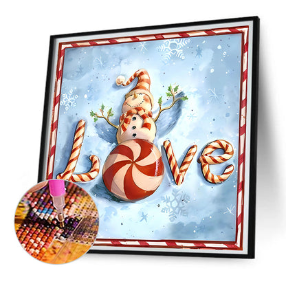 Christmas Snowman - Full Square Drill Diamond Painting 30*30CM