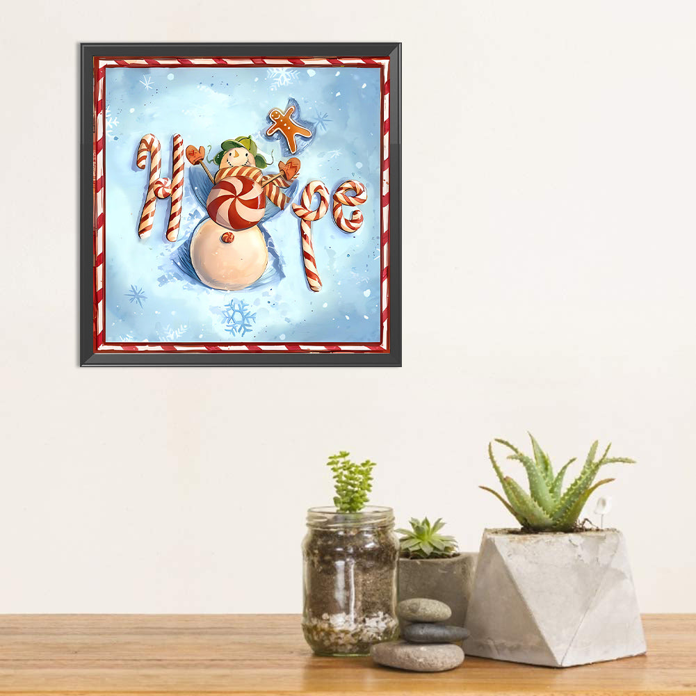 Christmas Snowman - Full Square Drill Diamond Painting 30*30CM