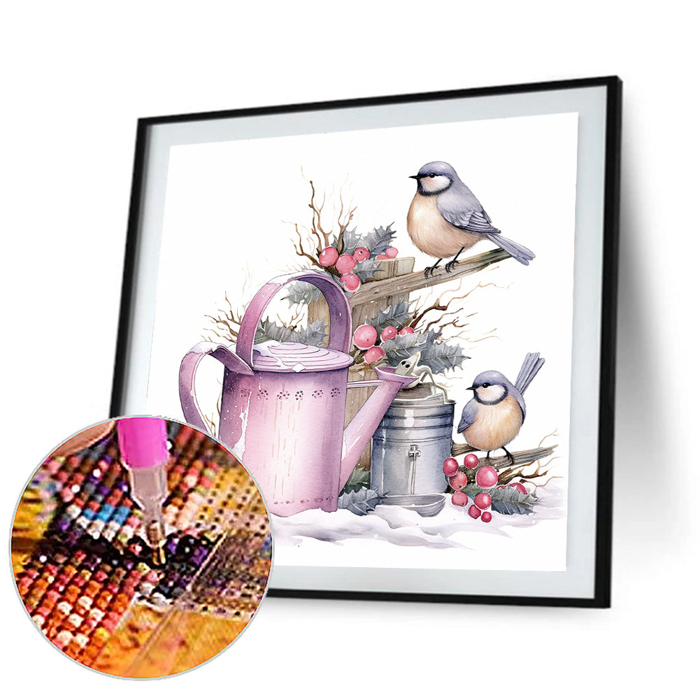 Snow Bird - Full Round Drill Diamond Painting 30*30CM